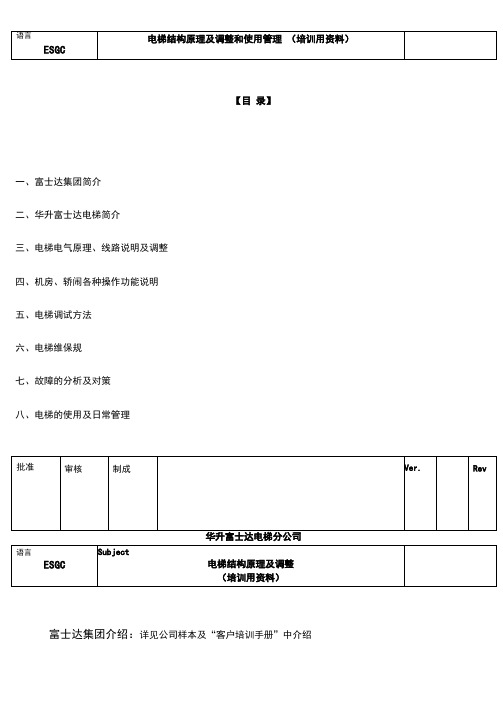 华升富士达电梯全资料