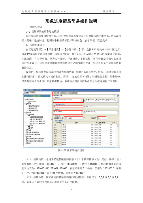 铁路建设项目管理信息系统形象进度简易操作手册