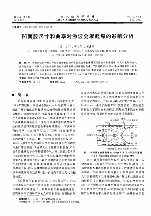 凹面腔尺寸和曲率对激波会聚起爆的影响分析