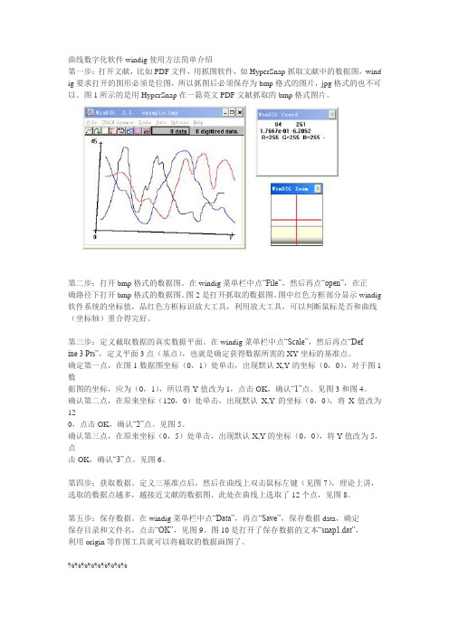 曲线数字化软件windig使用方法简单介绍