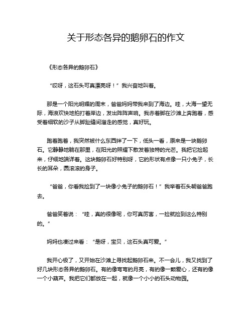 关于形态各异的鹅卵石的作文