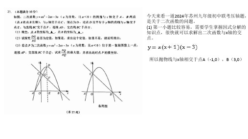 2024苏州初中数学压轴题