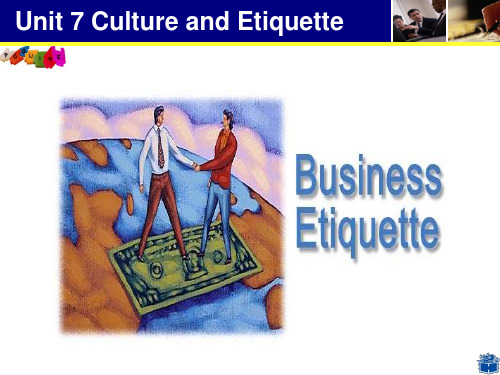 Unit 7 Culture and Etiquette