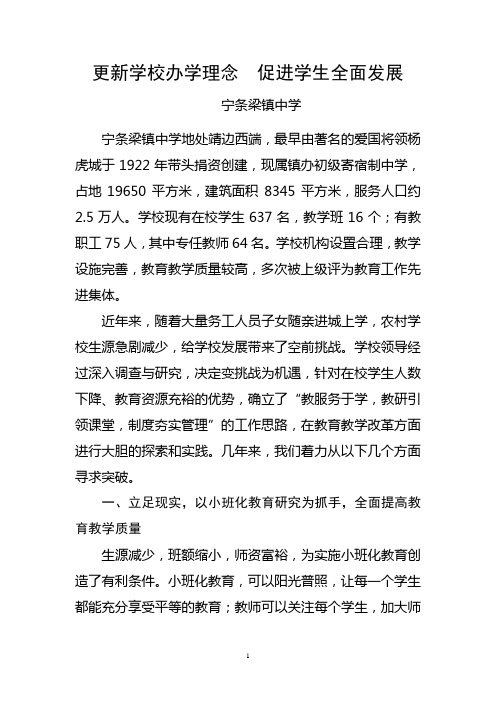 梁镇中学经验材料