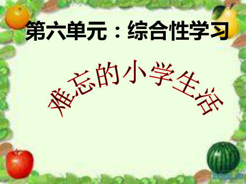 《难忘的启蒙》PPT