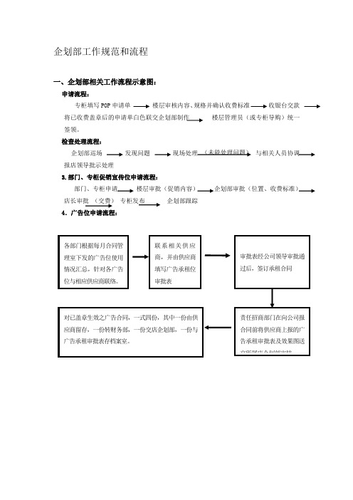 企划部工作规范和流程(文本范例)