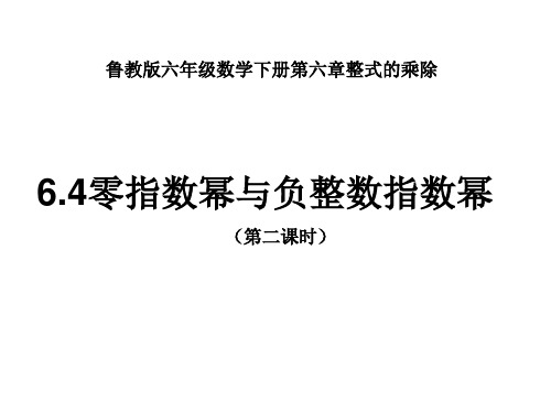 6-4零指数幂与负整数指数幂(第二课时)课件  2022 2023学年鲁教版 五四制 六年级数学下册