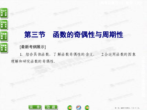 2015届高考数学总复习配套课件:2-3 函数的奇偶性与周期性