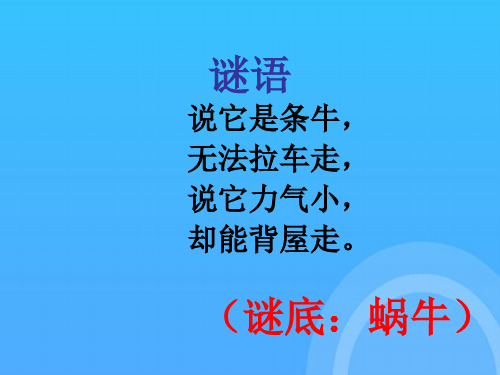 二年级下册蜗牛搬家-之二代云霞优秀PPT