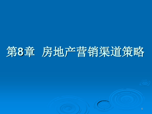 房地产营销渠道PPT幻灯片课件