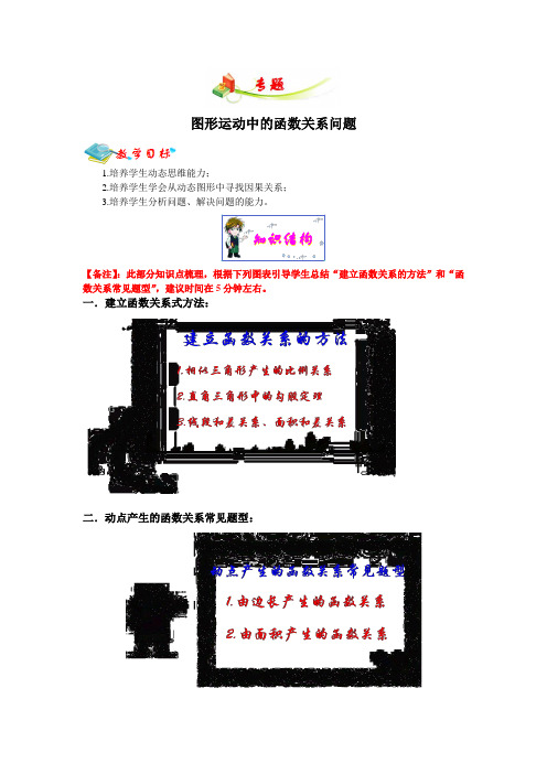 455初三数学专题(图形运动中的函数关系问题3星)