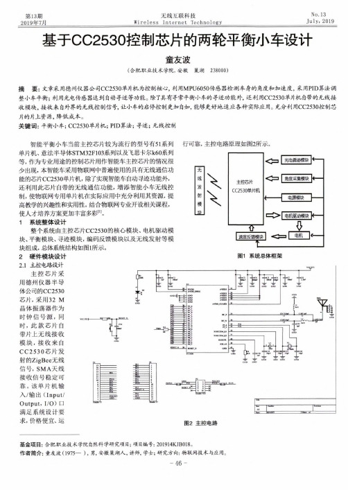 基于CC2530控制芯片的两轮平衡小车设计