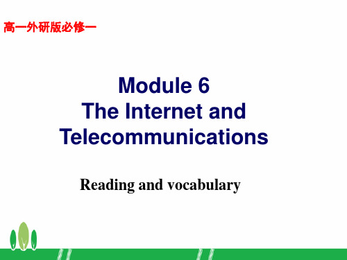 外研版高中英语Book 1 Module 6 The Internet and Telecommun