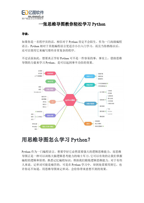 一张思维导图教你轻松学习Python