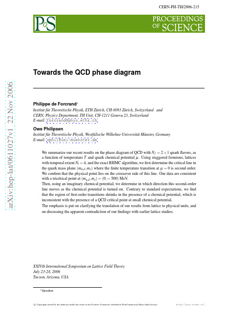 Towards the QCD phase diagram