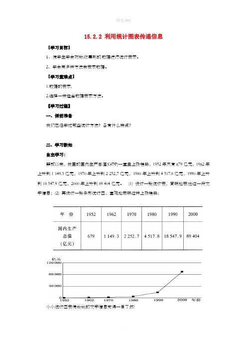 八年级数学上册 第15章 数据的收集与表示 15.2 数据的表示 15.2.2 利用统计图表传递信息