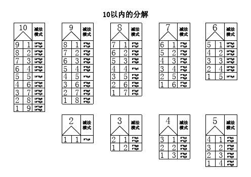 10以内数的分解与组合