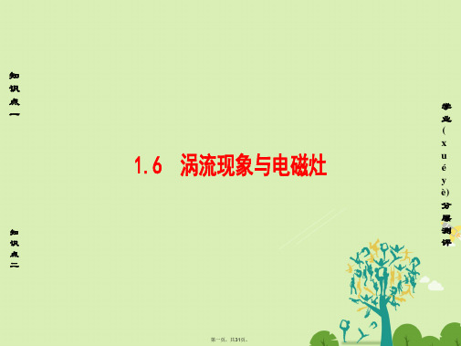 高中物理第1章电磁感应与现代生活1.6涡流现象与电磁灶课件沪科版选修32