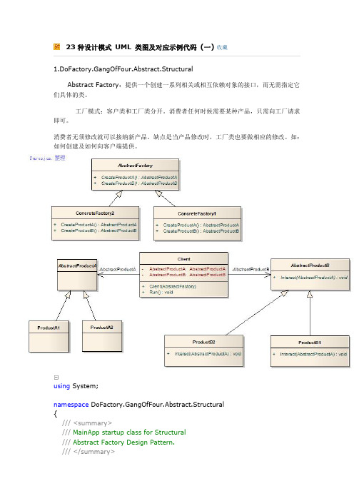 JAVA    23种设计模式 UML 类图及对应示例代码