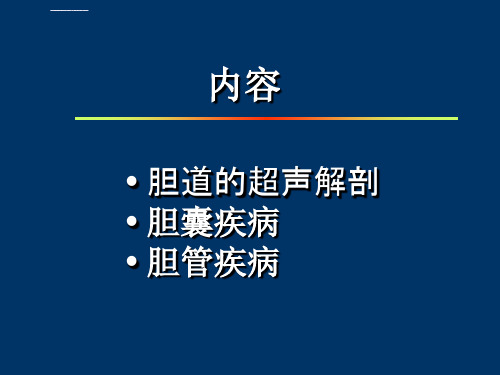 胆系超声诊断ppt课件