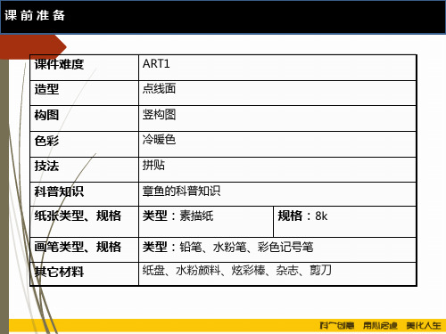 幼儿少儿美术绘画课件PPT 幼儿园《章鱼》