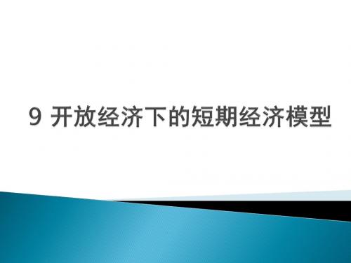 第九章宏观经济学开放经济下的短期经济