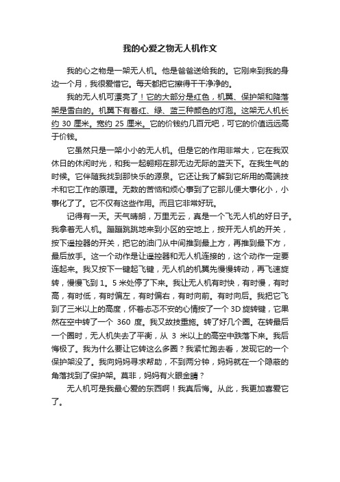 我的心爱之物无人机作文