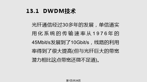 wdm波分复用网络PPT课件