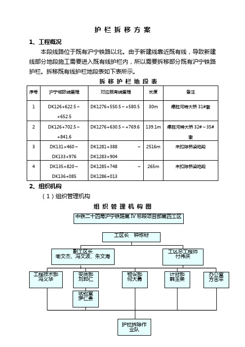 既有线护栏拆移方案