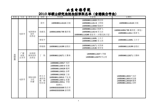 北京电影学院