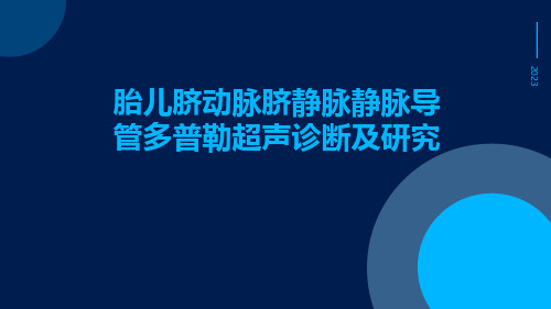 胎儿脐动脉脐静脉静脉导管多普勒超声诊断及研究