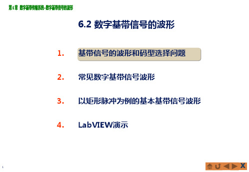 6.2数字基带信号的波形