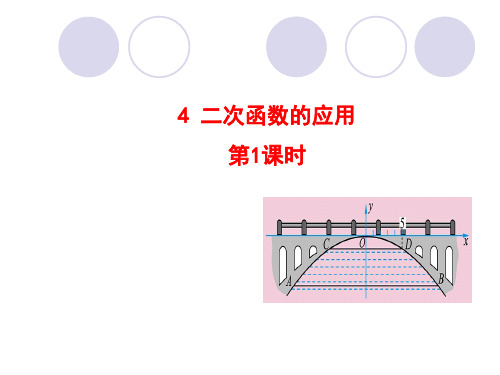 北师大版九年级数学下册：二次函数的应用课件