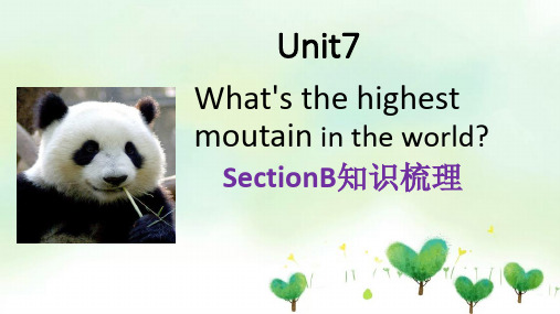 人教版八下英语unit 7 sectionB 知识梳理(共32张PPT)