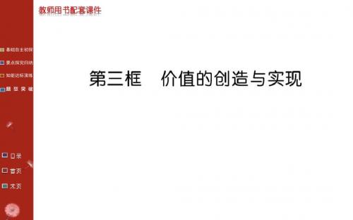 2014-2015学年高中政治必修4教学课件:4.12.3价值的创造与实现