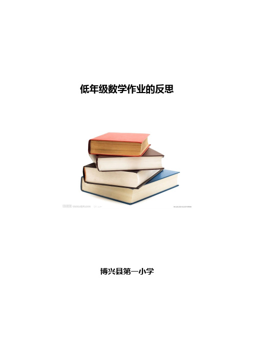 小学数学作业的反思