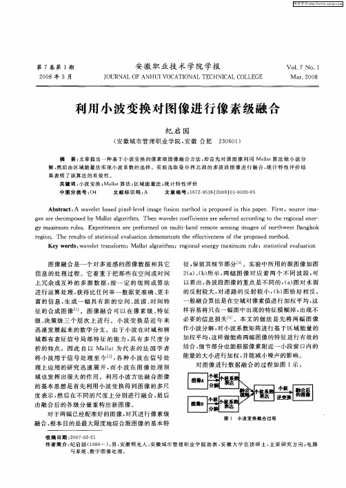 利用小波变换对图像进行像素级融合