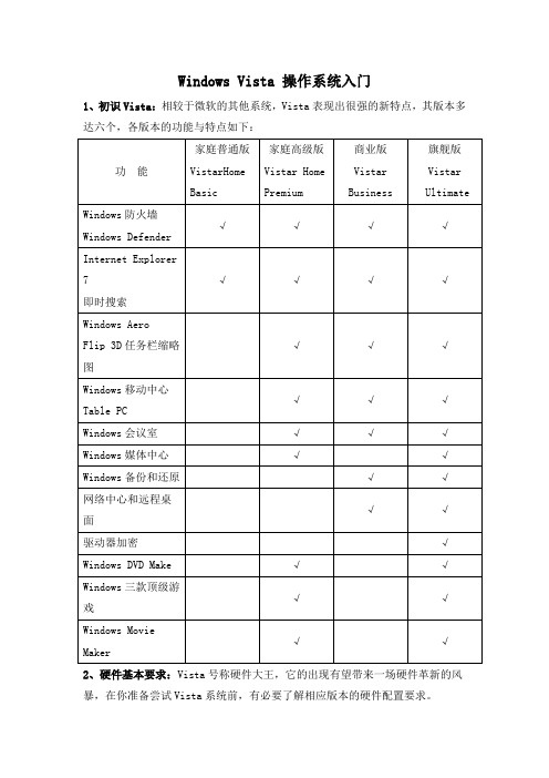 Windows Vista 操作系统入门