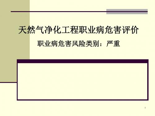 9案例分析-天然气净化工程职业病危害评价