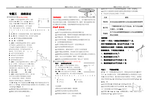 专题三曲线运动