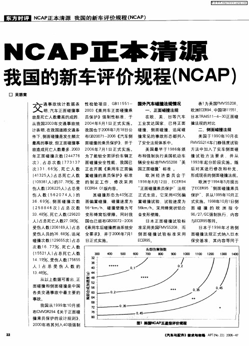 NCAP正本清源——我国的新车评价规程(NCAP)