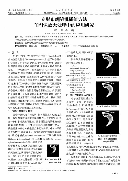 分形布朗随机插值方法在图像放大处理中的应用研究