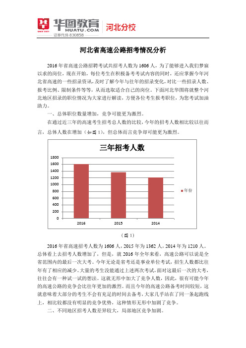 河北省高速公路招考情况分析