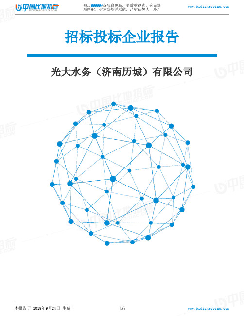 光大水务(济南历城)有限公司_招标190924