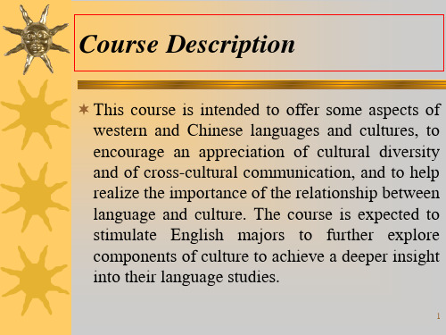 lecture 1 introduction to language language and Culture 语言与文化 教学课件