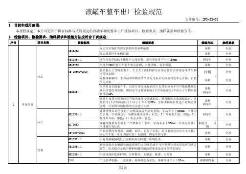 罐式车整车出厂检验规范