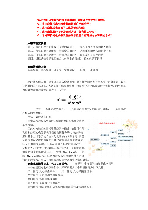 显示与成像知识点