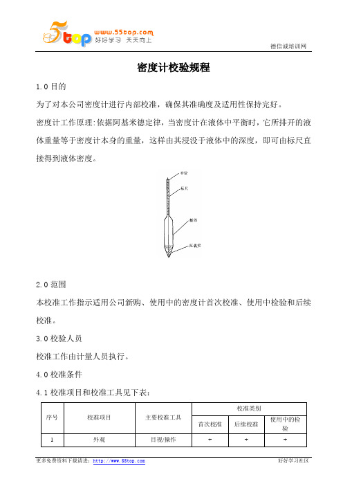 密度计校验规程