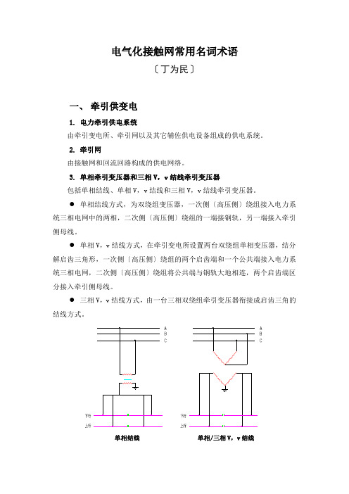 电气化接触网常用名词术语