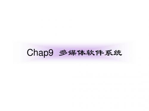 chap9-多媒体软件系统